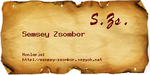 Semsey Zsombor névjegykártya