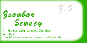 zsombor semsey business card